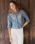 Aderes Beaded Button-Down Shirt - Famous | Online Store