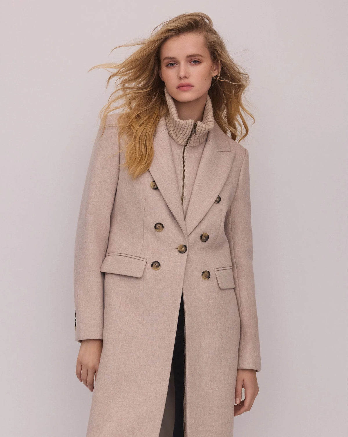 Stryder Double-Breasted Dickey Coat