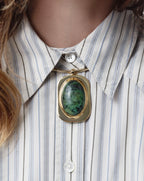 Collier ras du cou cabochon en turquoise