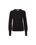 Nelia Cashmere Pullover | Button Accent