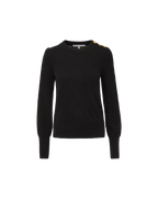 Nelia Cashmere Pullover | Button Accent