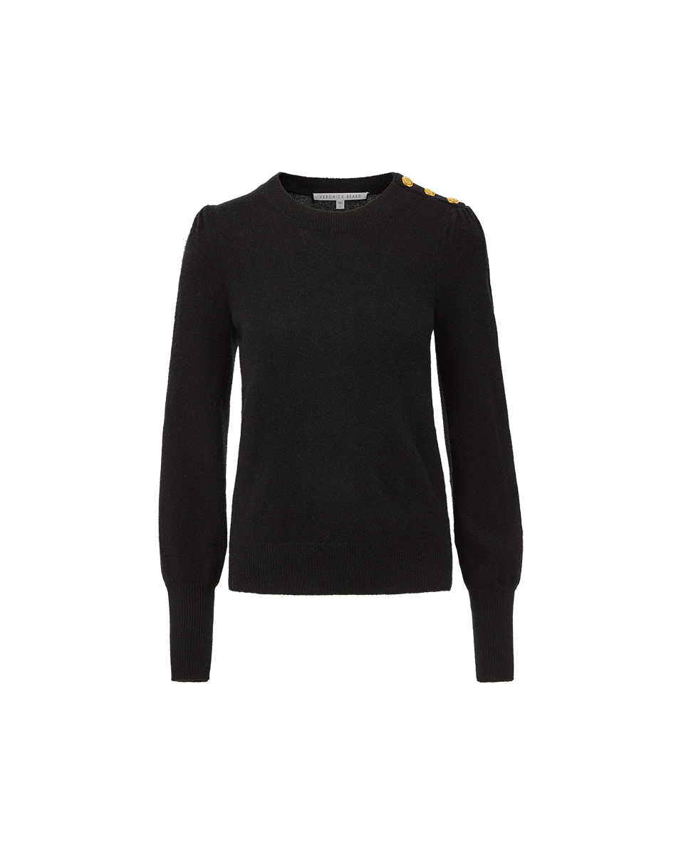 Nelia Cashmere Pullover | Button Accent