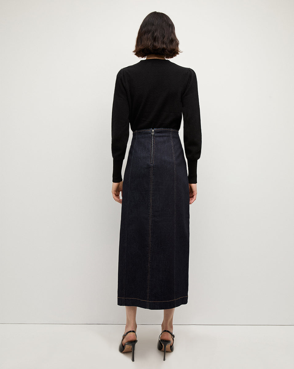 Nelia Cashmere Pullover | Button Accent
