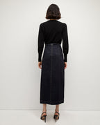 Nelia Cashmere Pullover | Button Accent