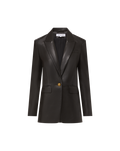 Veste Vega en cuir à plastron