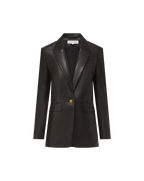 Veste Vega en cuir à plastron