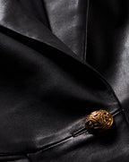 Veste Vega en cuir à plastron