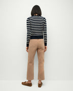 Solene Striped Cashmere Cardigan
