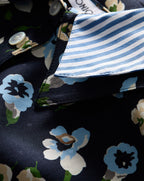 Chemise à double col en soie Maia Floral