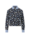 Chemise à double col en soie Maia Floral
