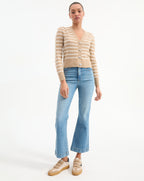 Solene Striped Cashmere Cardigan