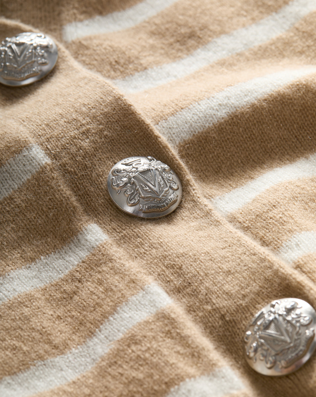 Solene Striped Cashmere Cardigan
