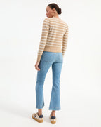 Solene Striped Cashmere Cardigan