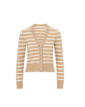 Solene Striped Cashmere Cardigan