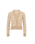 Solene Striped Cashmere Cardigan