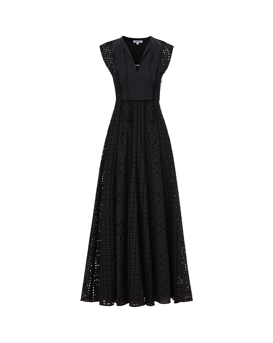 Alina Eyelet Maxi Dress - Famous | Online Store