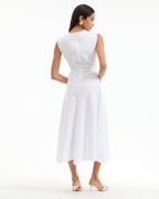 Aven Eyelet Midi Dress