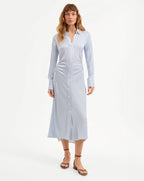 Robe-chemise midi en soie Lex
