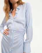Robe-chemise midi en soie Lex