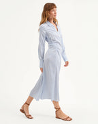 Robe-chemise midi en soie Lex