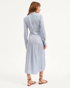 Robe-chemise midi en soie Lex