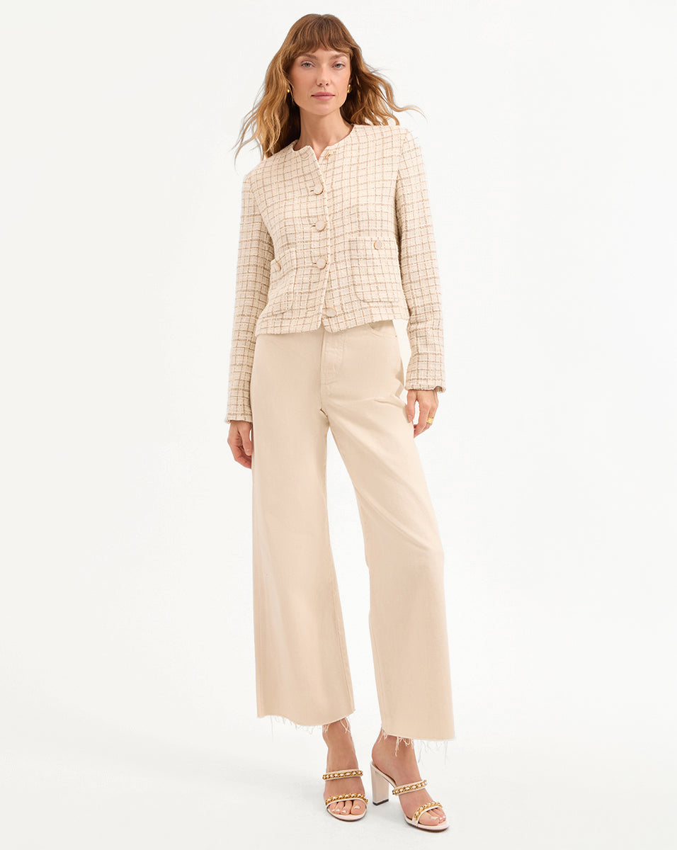 Andrea Metallic Tweed Jacket - Famous | Online Store