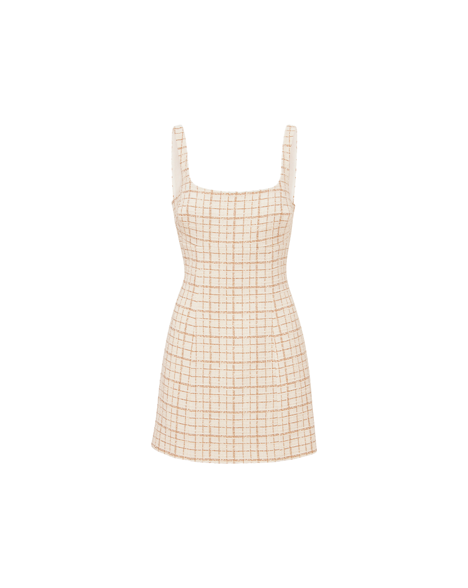 Robe en tweed métallisé Bridgitte