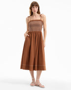 Kaela Smocked Midi Dress