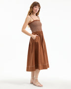 Kaela Smocked Midi Dress