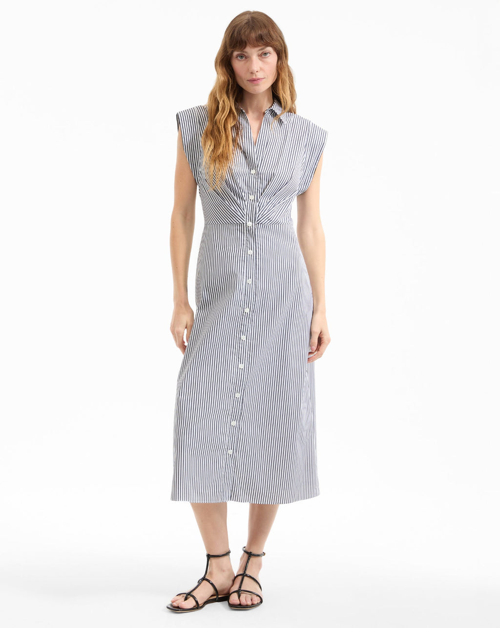 Haydon Striped Midi Shirtdress