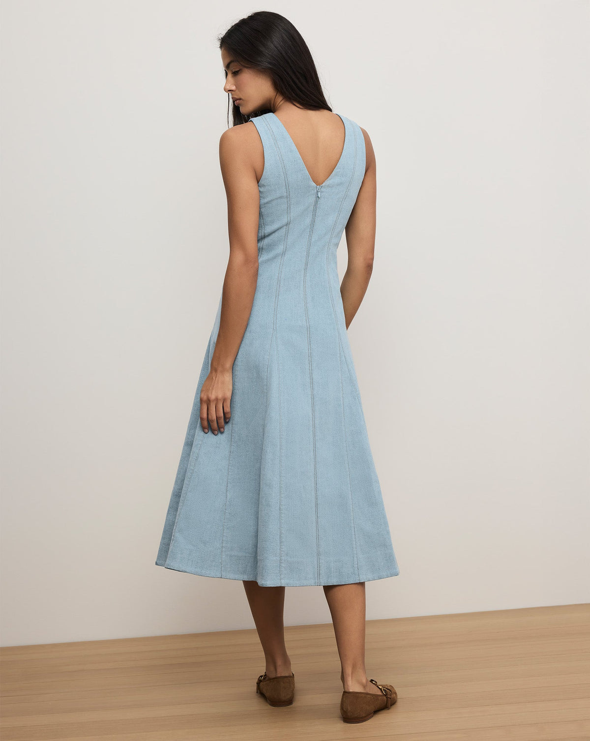 Lou Pleated Midi Dress
