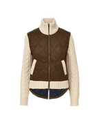 Patra Knit-Sleeve Quilted Jacket