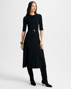 Robe midi Elthea ceinturée