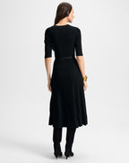 Robe midi Elthea ceinturée