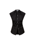 Joon Tie-Neck Button-Down Blouse