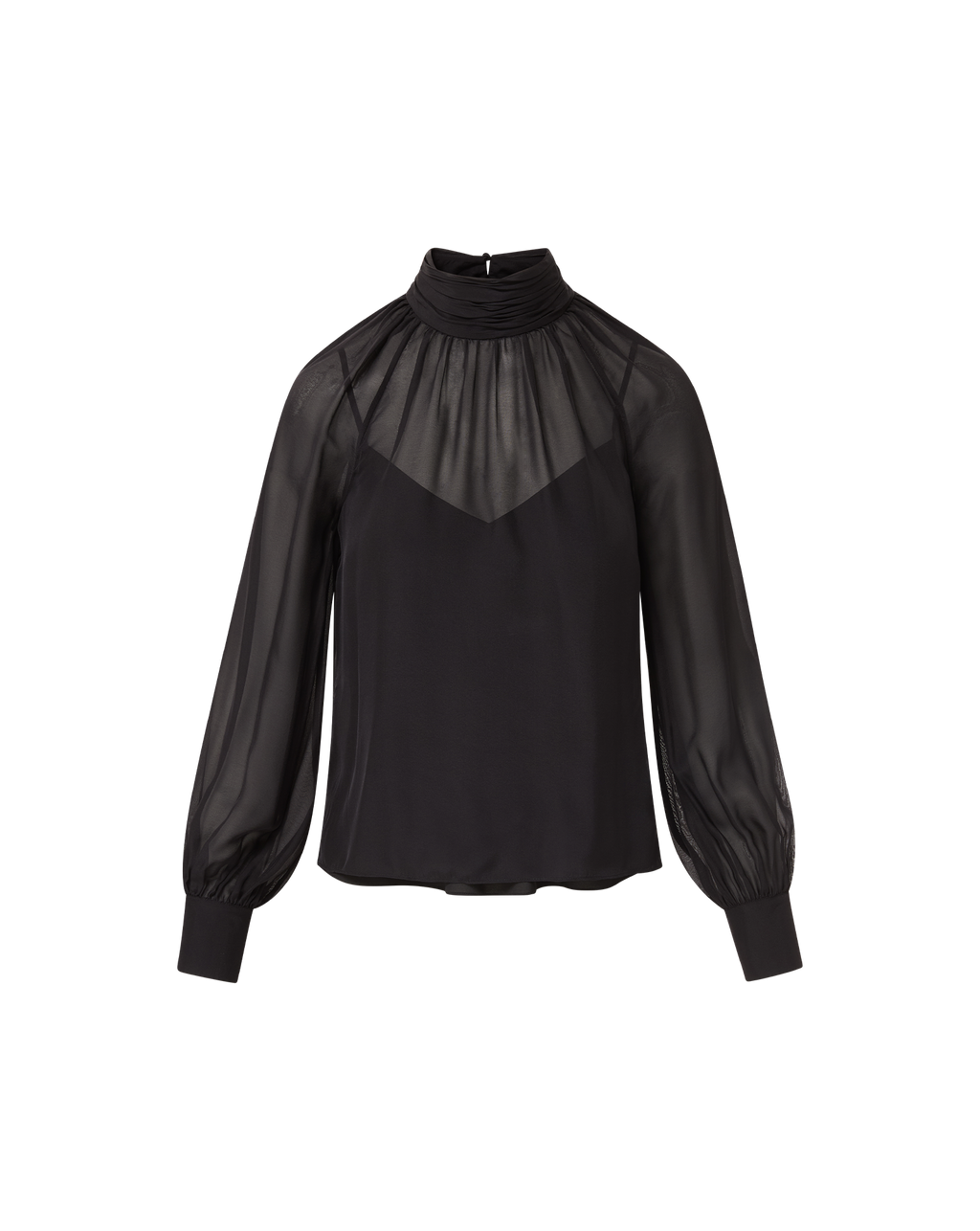 Alyssa Silk Turtleneck Blouse