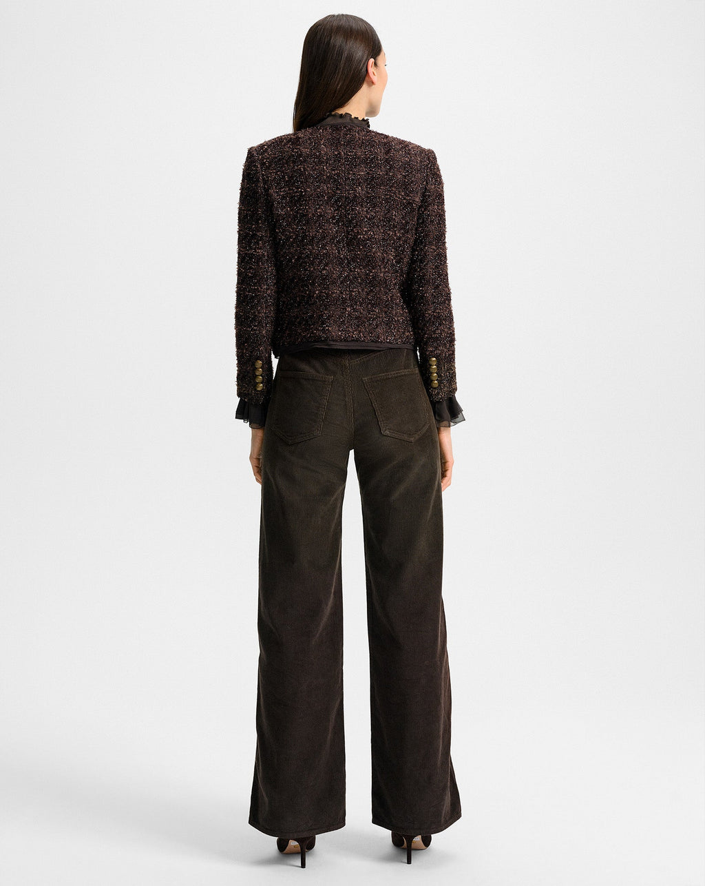 Audrina Metallic Tweed Jacket