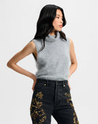 Mazzy Brushed Cashmere Sleeveless Sweater