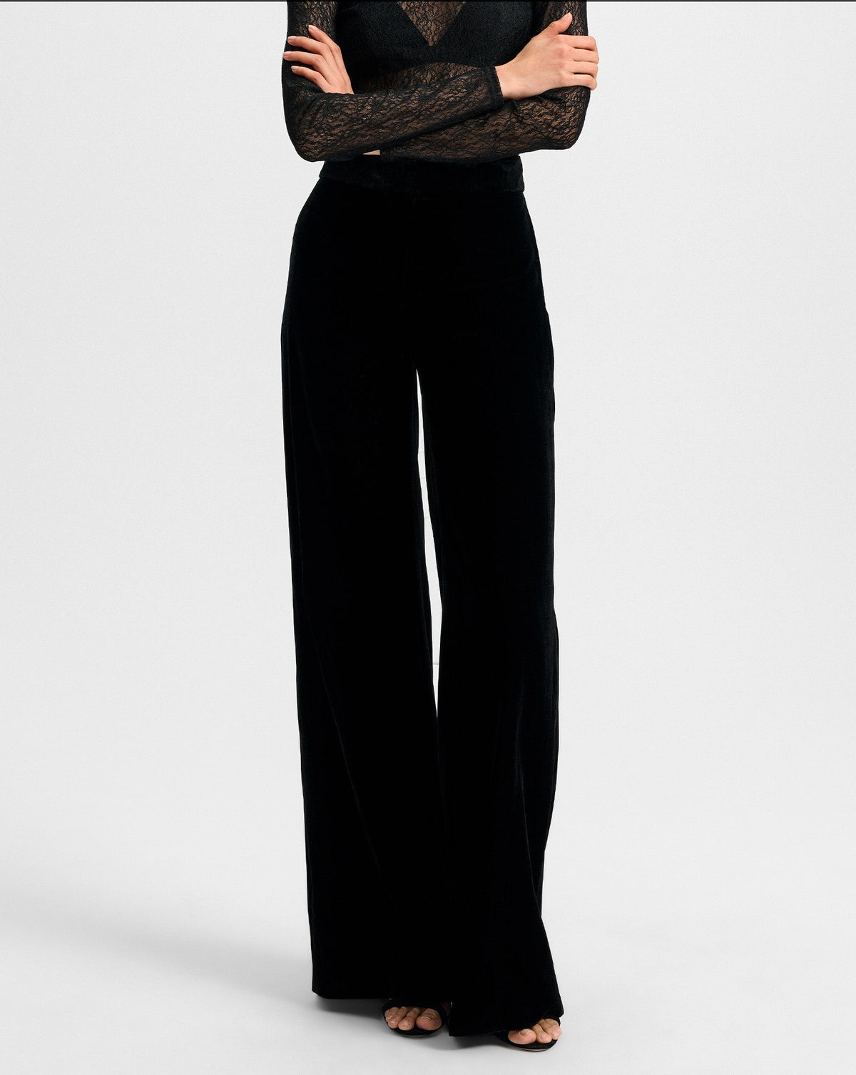 Alex Velvet Wide-Leg Pant