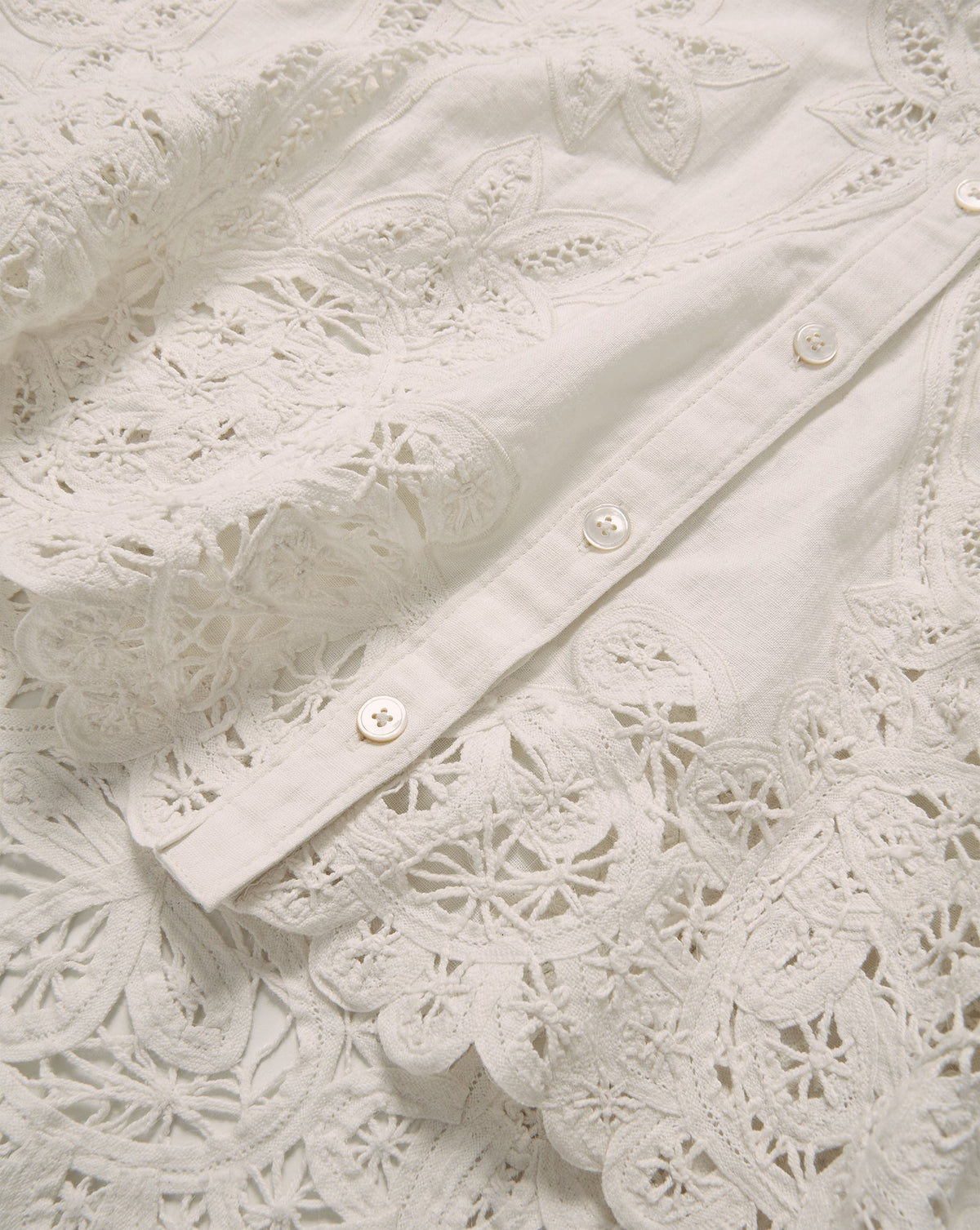 Aderes Eyelet Button-Down Shirt