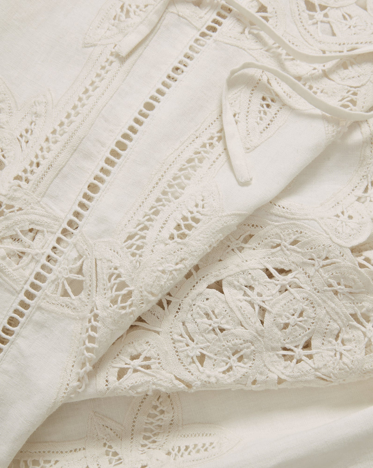Daisy Wide-Leg Eyelet Pant