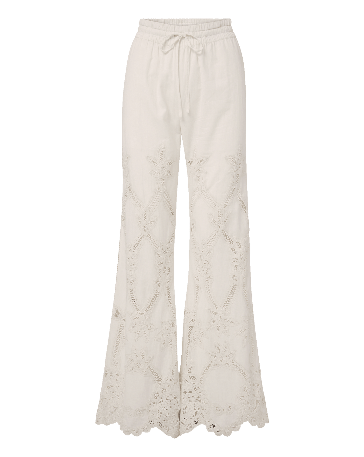 Daisy Wide-Leg Eyelet Pant
