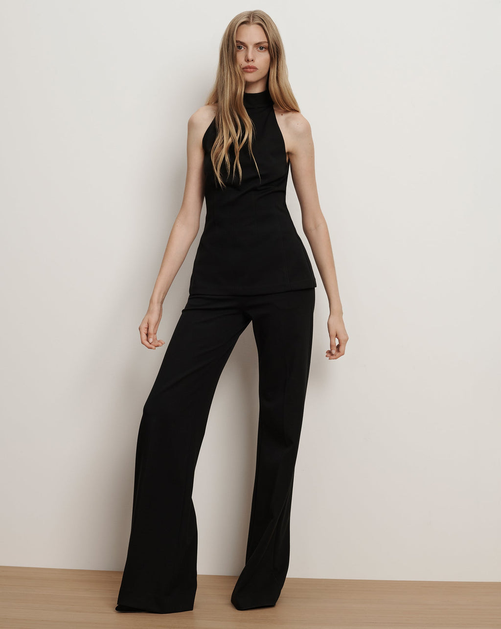 Pantalon large en ponte Kalinda