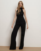 Pantalon large en ponte Kalinda