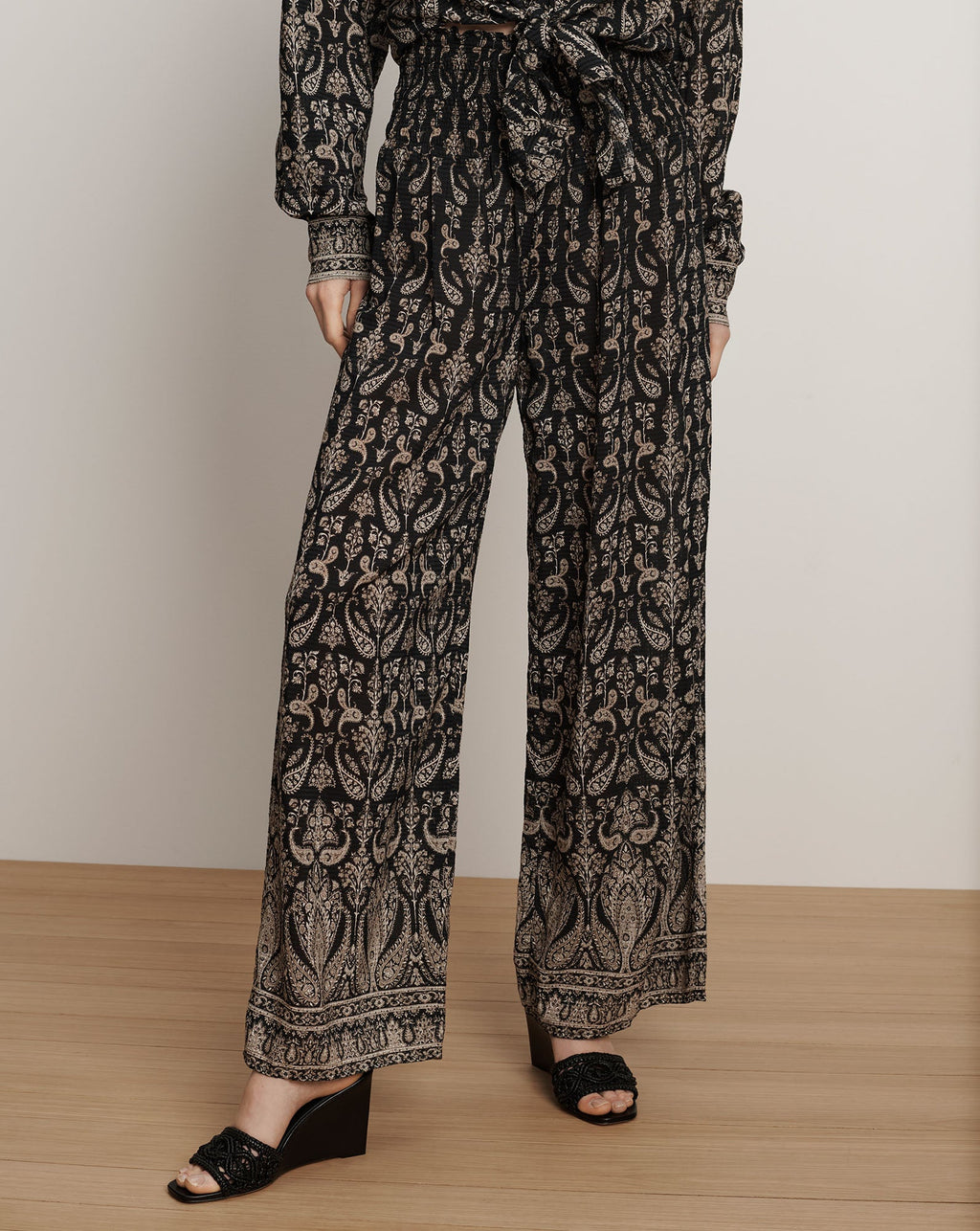 Pantalon large smocké Callaway