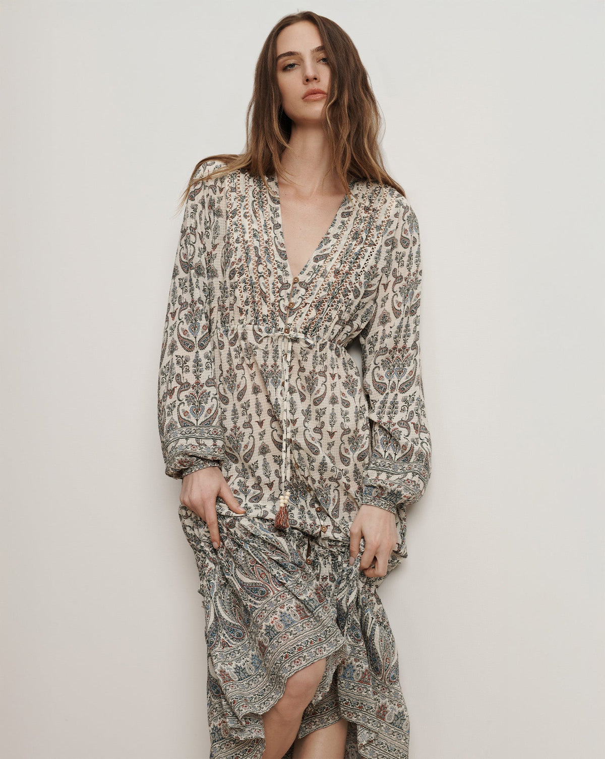 Vani Paisley Midi Dress