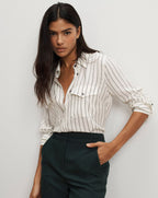 Saku Striped Button-Down Shirt