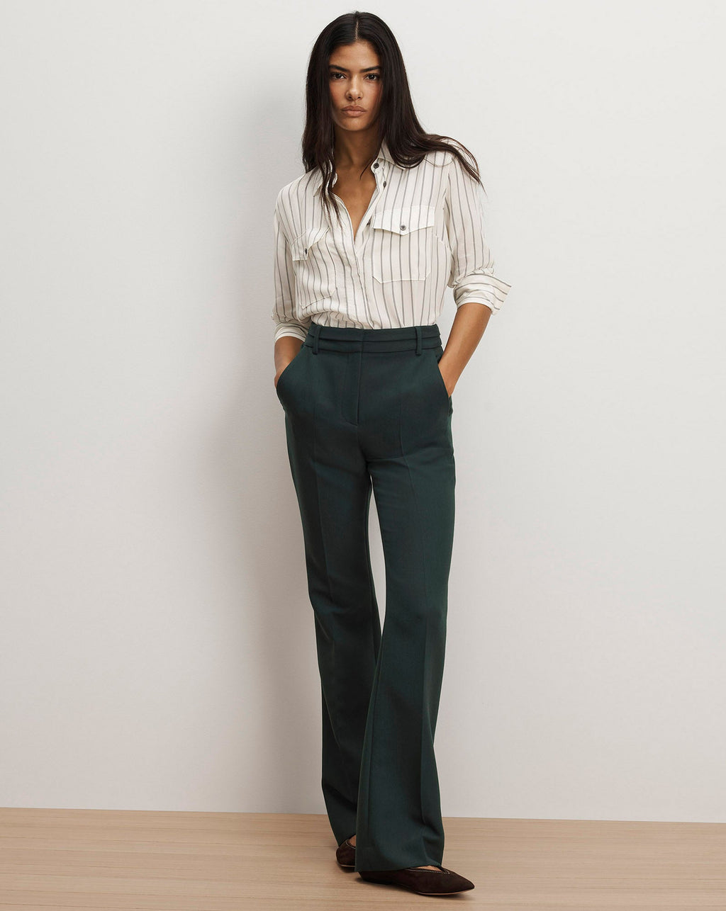 Saku Striped Button-Down Shirt