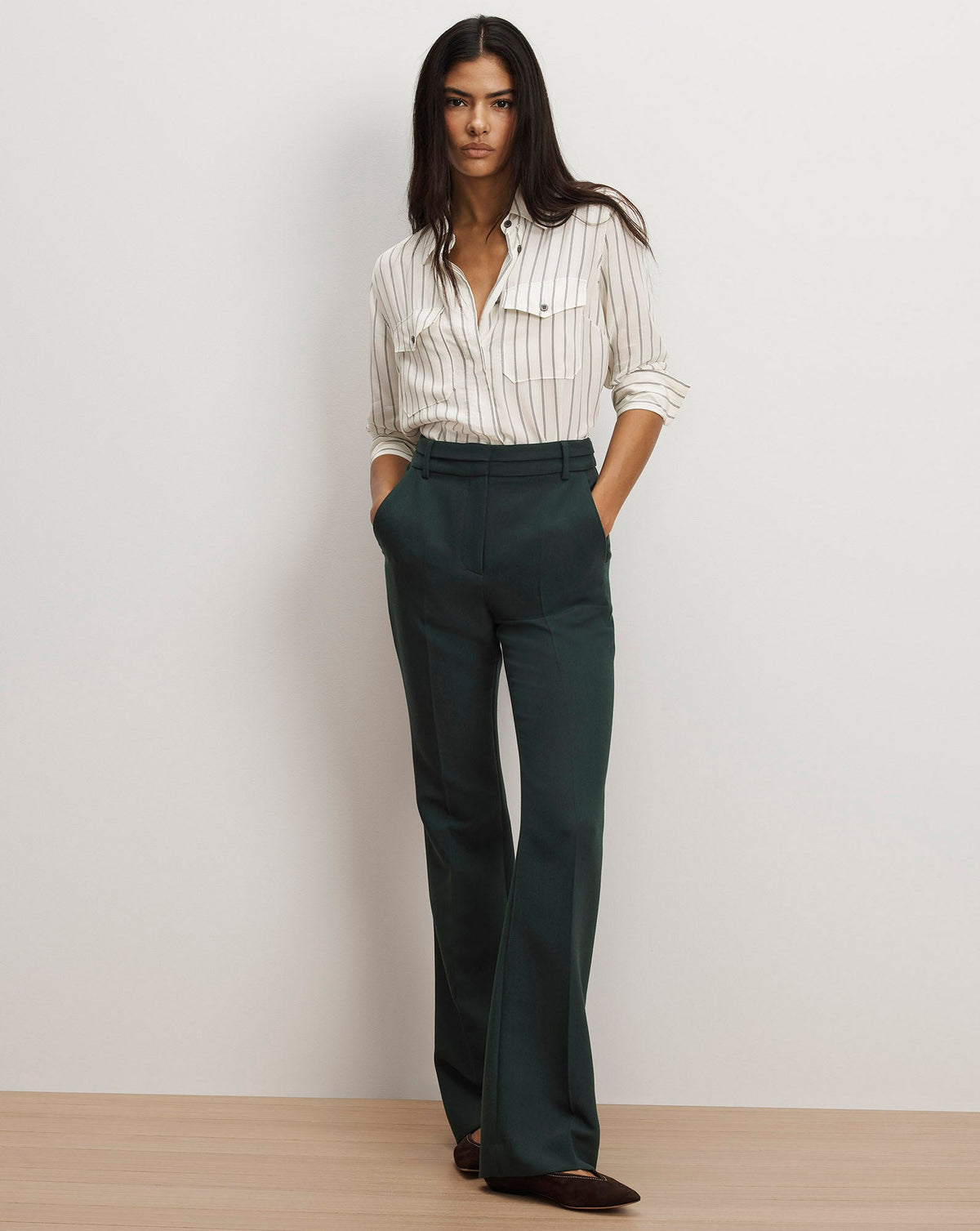 Saku Striped Button-Down Shirt