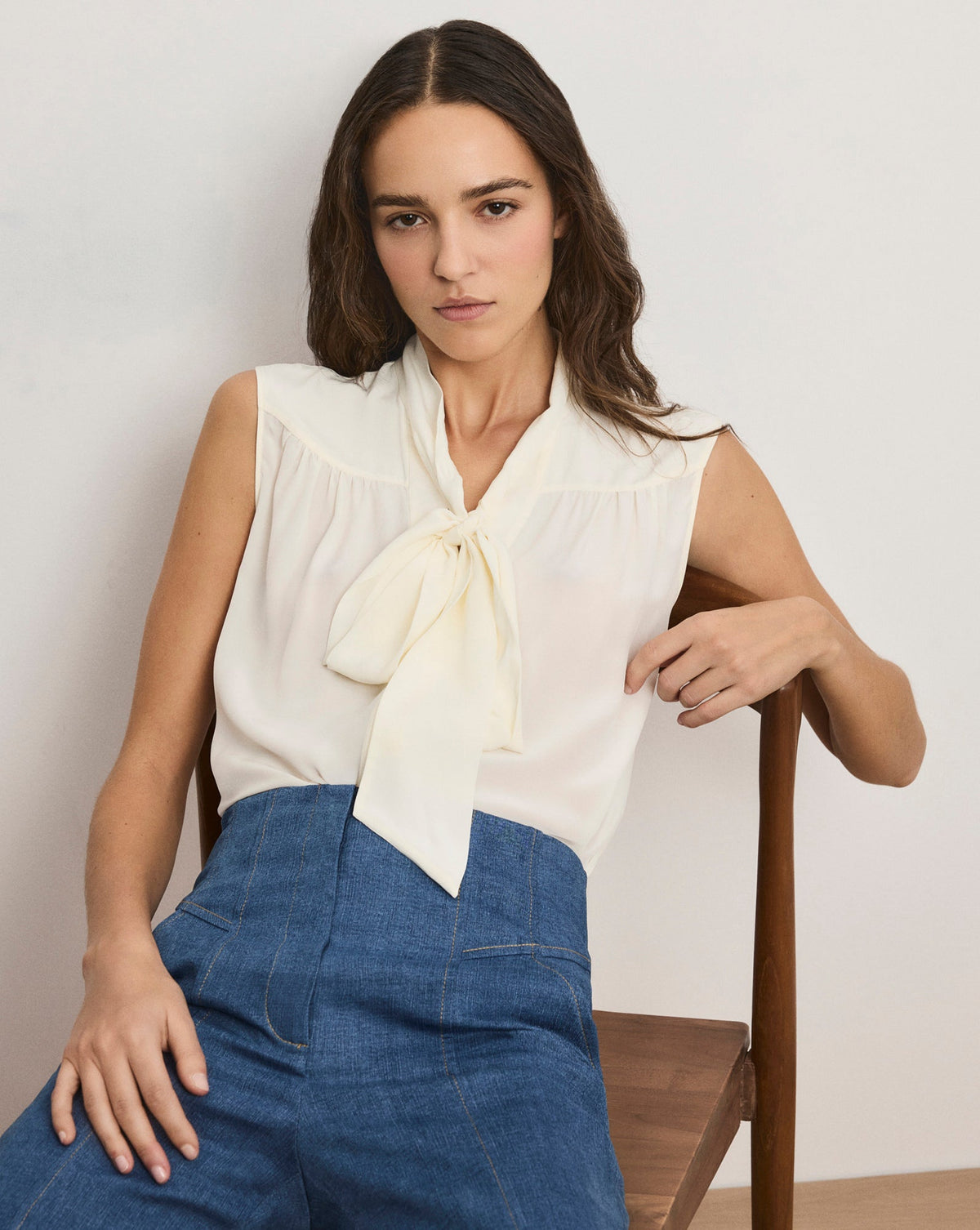 Magnolia Tie-Neck Blouse